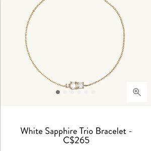 Mejuri White Sapphire Trio Bracelet